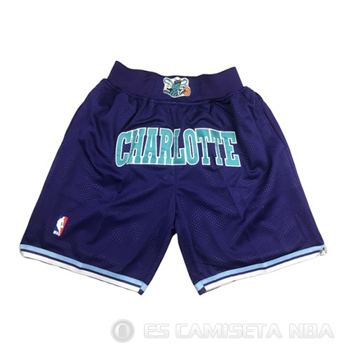 Pantalone Charlotte Hornets Just Don 2019 Violeta - Haga un click en la imagen para cerrar